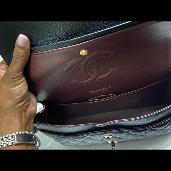 Classic Chanel Double Flap Black Caviar - Picture 10 of 11